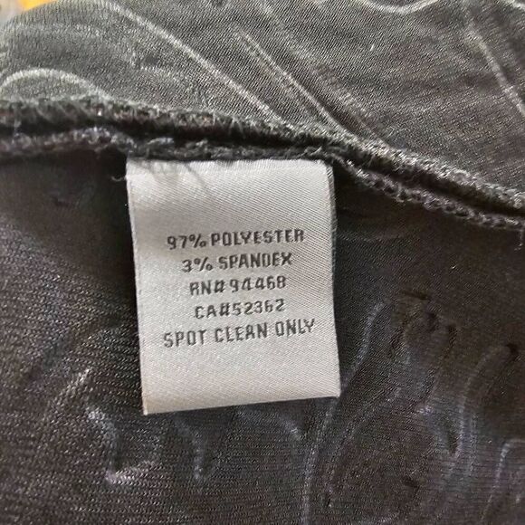 Vera Wang Fit and Flare Dress Size 6 Neoprene Scuba Black - Picture 6 of 6